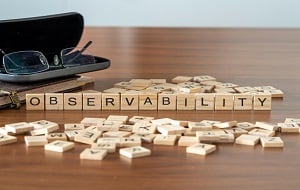 The words observability spelled out in tiles